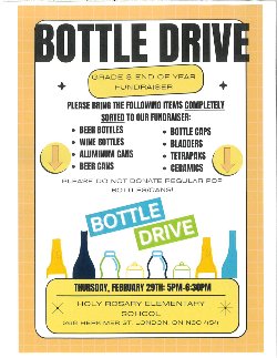 Bottle drive flyer